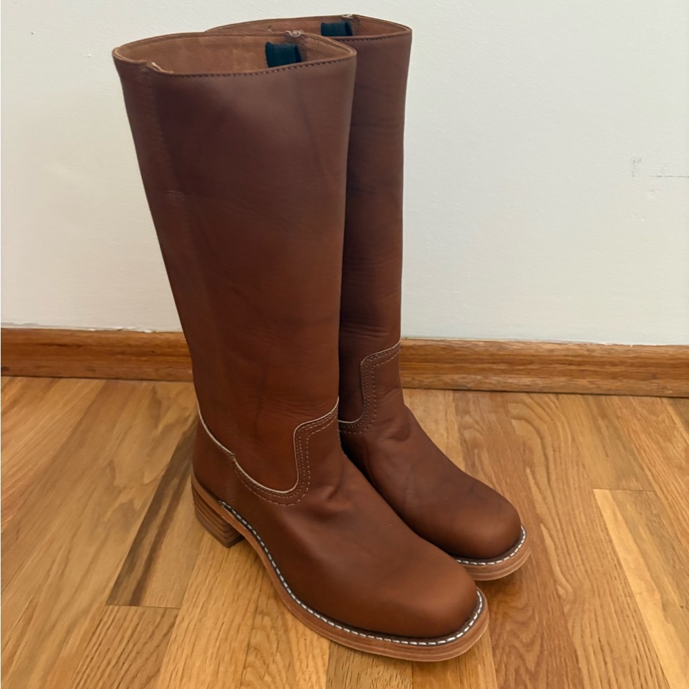 FRYE Campus 14L Saddle Leather Knee-High Boots